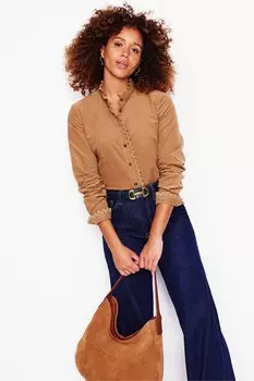 Рубашка вельветовая Фиби Boden, коричневый