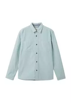 Рубашка вельветовая, воротник Кент, хлопок, мужская TOM TAILOR, цвет Dusty Mint