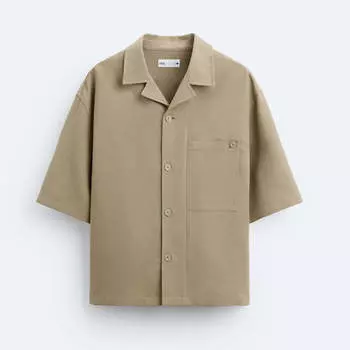 Рубашка верхняя Zara Pockets, бежевый