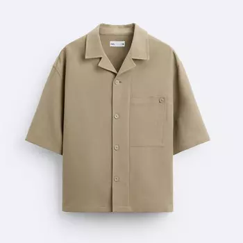 Рубашка верхняя Zara Pockets, бежевый