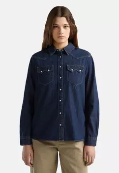 Рубашка WESTERN United Colors of Benetton, синий