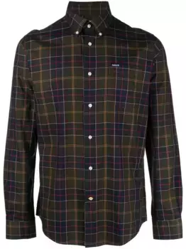 Рубашка Wetheram в клетку Barbour, зеленый