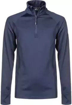 Рубашка WHISTLER с длинными рукавами "Baggio", с половинной молнией, синий