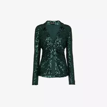 Рубашка Whistles из эластичной ткани Whistles, зеленый