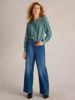 Рубашка White Stuff Aster Broderie, цвет teal