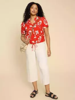 Рубашка White Stuff Ferne Linen Blend, красный