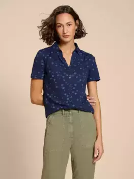 Рубашка White Stuff Penny Pocket Jersey, темно-синий