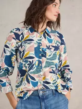 Рубашка White Stuff Sophie Embroidered Floral Organic Cotton, цвет ivory/multi