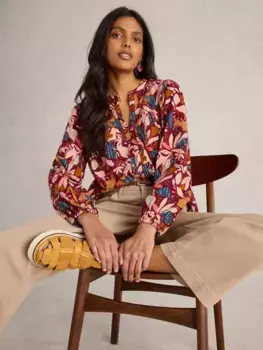 Рубашка White Stuff Teresa Floral, цвет plum/multi