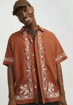 Рубашка Wide Fit Jack & Jones, оранжевый