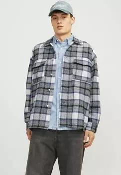 Рубашка WIDE FIT Jack & Jones, темно-синий