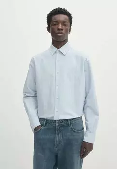 Рубашка WIDE-STRIPED OXFORD Massimo Dutti, светло-синий