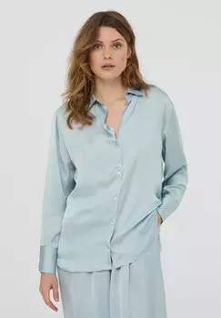 Рубашка WIDE WITH A EFFECT IN SOLID COLOUR Terranova, светло-голубой