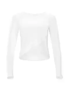 Рубашка Winshape с длинными рукавами "Cropped Functional Light and Soft", внахлест, слоновая кость