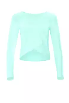 Рубашка Winshape с длинными рукавами "Cropped Functional Light and Soft", внахлест, мятный