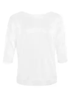 Рубашка Winshape с рукавом 3/4 "BAMS001", мягкая шелковистая бамбуковая ткань, белый