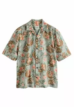Рубашка With Cuban Collar Next, зеленая