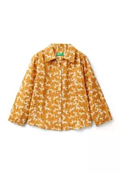 Рубашка With Horse United Colors of Benetton, желтый