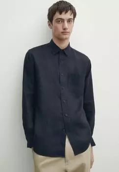 Рубашка WITH POCKET Massimo Dutti, цвет mottled dark blue