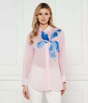 Рубашка вода flower_lacroix Relaxed fit Desigual, розовый
