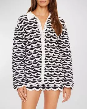 Рубашка Woodstock Malia крючком The Upside, цвет Navy