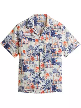 Рубашка Woolrich с графическим принтом, белый