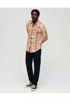 Рубашка WORKER CHECK Superdry, цвет ranch clay orange check
