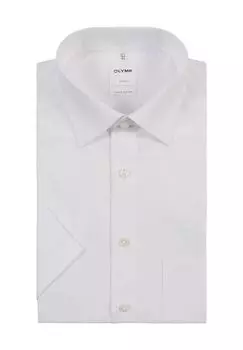 Рубашка, воротник Кент, однотонная, мужская OLYMP, белый