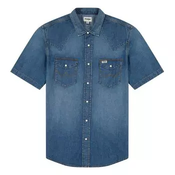 Рубашка Wrangler 112350572 Western, синий