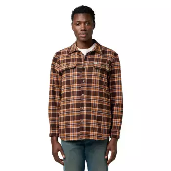 Рубашка Wrangler 112372458 Relaxed Fit, коричневый