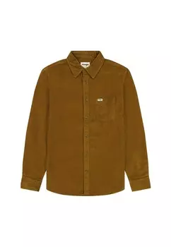 Рубашка WRANGLER Regular fit Button Up, коричневый