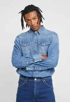 Рубашка Wrangler, синий деним