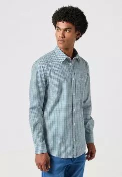 Рубашка Wrangler, зеленый меланж