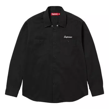Рубашка x american psycho work shirts 'black red' Supreme, черный