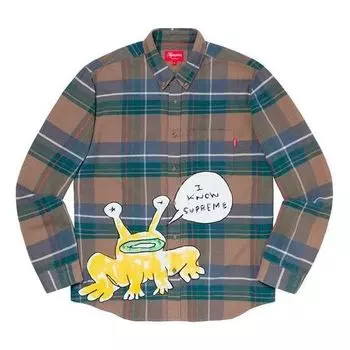 Рубашка x daniel johnston plaid shirt 'multi-color' Supreme, мультиколор