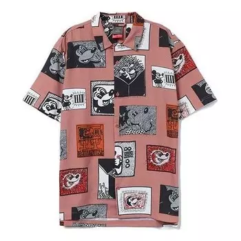 Рубашка x disney mickey mouse x keith haring рубашка с коротким рукавом Li-Ning, розовый