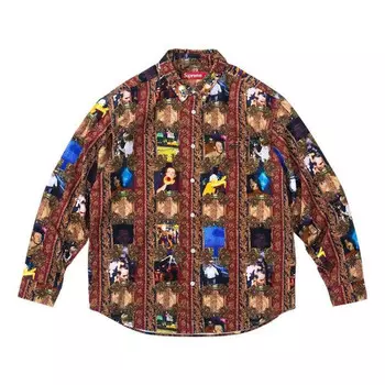 Рубашка x mark leckey fw23 week4 hardcore printed corduroy shirt 'multicolor' Supreme, мультиколор