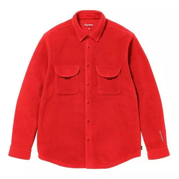 Рубашка x polartec shirt 'red' Supreme, красный