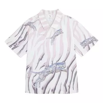Рубашка x sorayama woven shirt 'white' Puma, белый