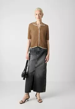 Рубашка YASJUNE YAS, коричневый