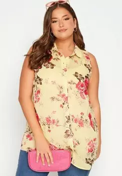 Рубашка Yours Clothing, желтый