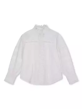 Рубашка Zadig & Voltaire Kids из хлопка, белый