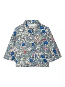 Рубашка Zadig&Voltaire Tiago с цветочным принтом, нейтральный