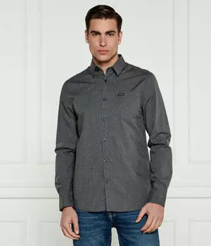 Рубашка закат меланж Slim fit Guess Jeans, серый