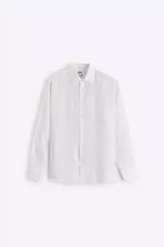 Рубашка Zara 100% linen, белый