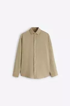 Рубашка Zara 100% linen, светло-бежевый