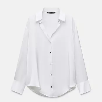 Рубашка Zara Basic Satin, белый