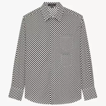 Рубашка Zara by Stefano Pilati Check, белый/черный