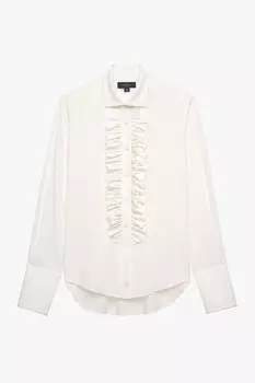 Рубашка Zara by Stefano Pilati Jabot Frill, белый
