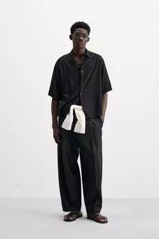 Рубашка ZARA, черный